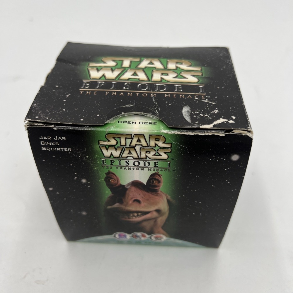 1999 TACO BELL STAR WARS EP 1 KIDS MEAL TOY JAR JAR BINKS SQUIRTER NABOO MISB